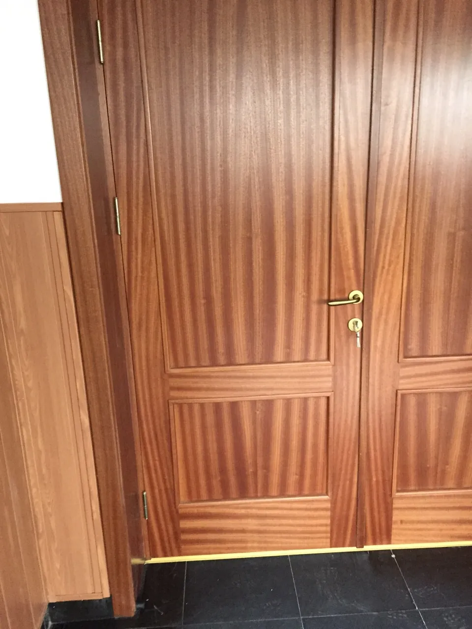 Ușă de interior finisaj Nuc și cireș